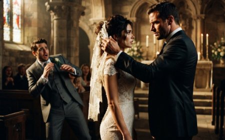 "Just pin them up," Cora said, her voice so calm it made Jonah tremble. She gathered the torn pieces of lace from the floor as the organ began to play, and when she walked down the aisle wearing what they'd destroyed, 500 people stopped whispering at once. Then the church doors flew open with a sound like thunder — and the most dangerous man in Boston locked eyes with a veil he'd spent ten years hunting for, and the entire Ashford fortune crumbled in a single moment.