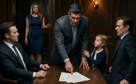 "Check paragraph seventeen," the six-year-old said, tugging on the sleeve of a man who ran half the city's underground. Her mother froze at the bar entrance, expecting rage. Instead, he read the contract again. Then he looked up at the two men across the table. The color drained from their faces within seconds. That single warning from a child who didn't understand what she'd just done changed all their lives — but nobody saw what came next.