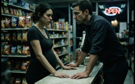 "I'm eight months pregnant and I work the graveyard shift because rent doesn't pay itself," she told the stranger in Italian leather who walked into her store at 2:00 AM. He looked at her swollen belly, said exactly one sentence about the man who abandoned her — and within hours, her entire world turned upside down in ways she never saw coming.