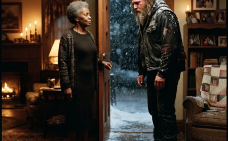 "I didn't help you for money," the 72-year-old grandmother told the Hell's Angels biker, pushing his cash back across the table. He'd shown up frozen and bleeding on her porch during a blizzard, and she'd given him everything she had. Then he pulled out a leather notebook, wrote down her name, and three weeks later a black SUV pulled up on her dead-end street — and the man standing in her doorway wasn't wearing a leather cut anymore.