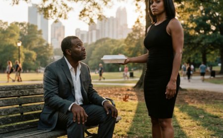 "Same time tomorrow," the food cart vendor said, setting a container on the bench beside him. He didn't recognize her. But when he opened it, the smell took him back to a single day nine years ago — the day he gave a stranger $150 on a Houston sidewalk. That meal would reveal a $217 million fraud, expose his ex-wife's secret trust, and rebuild his life around a name that wasn't his own.