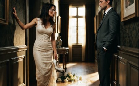 "Come with me," he said, turning back toward the corridor. I had been running in my wedding dress, shoes in hand, calculating which exit still worked. He locked the door behind us, and I waited for the version of this conversation I'd been preparing for. Instead, he stood at the window and said nothing until I understood the silence was deliberate. Then he asked me a question I never saw coming — and the answer changed absolutely everything.