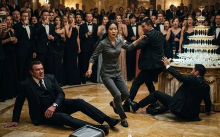 "Throw her outside," the mafia boss ordered, and his bodyguards moved in to drag the cleaning woman out like trash. Then her hand closed around his ankle, and the most feared man in Seoul hit the marble floor in front of 300 of Asia's most dangerous people. She put all three of his elite guards on the ground without throwing a single punch, and the ballroom went completely silent. But the terror on her face wasn't triumph—it was the look of someone who had just betrayed a 10-year-old promise. And the old man in the corner who recognized her movement whispered a name that hasn't been spoken aloud in 20 years. By morning, every syndicate from Tokyo to Moscow will be hunting her.