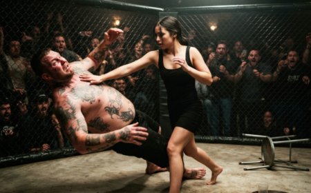 "If you can beat my champion, I'll marry you," the mafia boss laughed right in the middle of the underground club. The entire room erupted, mocking the tired waitress who was just trying to finish her double shift. She calmly untied her apron, stepped into the steel cage barefoot, and the fight lasted exactly ten seconds. Then she walked back to the bar, picked up her rag, and said one sentence that made the most powerful man in the city go completely silent. What she did next to the Russians changed everything — but no one saw the scars on her back coming.