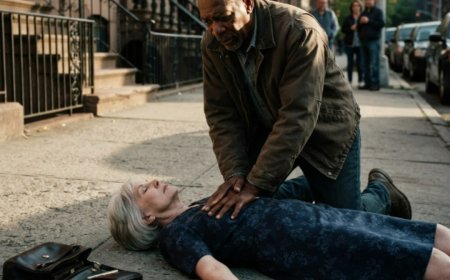 "Just breathe," Harold whispered, his hands pressed against the elderly woman's chest as she collapsed on the Brooklyn sidewalk. He'd saved her life with CPR — but hours later, a delivery truck sent him flying through the air, his camera shattered beside him. Then a young YouTuber found it in the trash, uploaded the photos inside, and the entire internet began hunting for the stranger with kind eyes... never knowing he was lying in a hospital bed, believing his life's work was gone forever.
