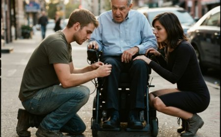 "Stop," the young man said softly, holding his mother's trembling hands. The apartment was barely big enough for her wheelchair, and the bills were stacked high enough to bury anyone's hope. Then a knock came at the door late that night. A stranger in a wheelchair sat outside, asking to come in. He had one question that would change everything — but Jordan never expected the answer that followed.