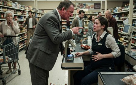 "You're fired," the manager screamed at the pregnant cashier in front of a packed grocery store, humiliating her for dropping a jar of sauce while suffering through a painful contraction. She was ready to walk out with nothing but tears and a baby on the way. Then a quiet man in a tailored suit stepped forward from aisle 4, pulled out his phone, and bought the entire store in a single phone call — but nobody knew the real reason he had been watching her for months.