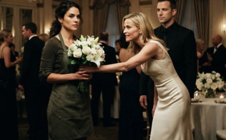 "Excuse me," the florist said, taking the mafia boss's engagement bouquet right from his future bride's hands in front of 200 guests. The room went silent as she turned it over, ignoring the wealthy stares. Then she pulled a black ribbon tag from beneath the satin wrap — and the most feared man in the room asked where to put his hands.