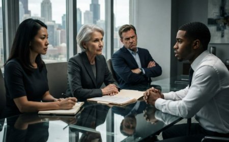 "He didn't know who she was," the HR director said, sliding the background check across the conference table. Alex froze when he saw the conviction listed — armed robbery, three years in Stateville. He'd spent seven years rebuilding his life, and now it was all about to end because of one stupid choice he made at twenty. Then an elderly woman with silver hair leaned forward and asked a single question that changed everything — because she was the same person he'd given his jacket to in the rain three nights earlier.