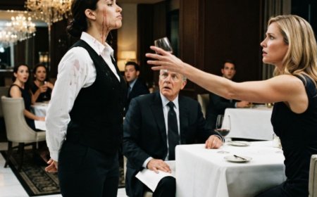 "That wine is corked and you know it," Maya said, the words cutting through the stunned silence of Chicago's most exclusive restaurant. Wine dripped from her soaked uniform as the billionaire's girlfriend stared in disbelief. Then the most powerful man in the room stood up, made a shocking demand that would determine her entire future... and everyone watching knew nothing would ever be the same.