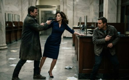 "Just stay down," the gunman growled, pressing his boot into the chest of a man in a worn jacket. I watched from the floor as that quiet father took the kick without a sound, his face completely unreadable. The robber turned back toward me, demanding I unlock my company's accounts. Then something moved behind him — a shadow that had no business being there. The man I had dismissed as nobody rose off that marble floor in complete silence. And in three seconds, everything changed.