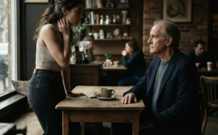 "Take your time," the waitress said, pouring coffee for a soaked old man everyone else ignored. The next morning she was fired for that simple act of kindness. Then her phone rang, and the voice on the other end told her who he really was—and everything she thought she knew about her job shattered in a single sentence.
