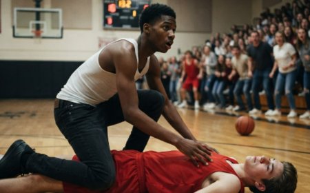 "I dropped the ball," the 16-year-old said, his voice cracking as the crowd roared in confusion. He had the winning shot in his hands, the state championship hanging on a single soaring layup. Then he saw his rival collapse on the court. He ran the other way. His team forfeited. By morning, the whole town had written him off — until a man in a navy coat walked through the school doors holding an envelope that would change everything.