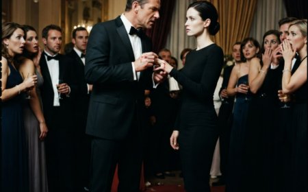 "Take it off," my husband demanded at the charity gala, yanking my grandmother's antique ring from my swollen finger until it drew blood — right in front of his dying first love. I didn't cry. I didn't scream. I walked out into the rain, dropped that ring into a sewer, and made a decision that would destroy everything he built. Three months later, I watched him kneel on the floor of an international courtroom, begging me to sign his $20 billion transfer. Then I handed him divorce papers and let the police take him away.