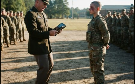 "Shave her head," the Sergeant Major ordered while 300 soldiers watched. The recruit with the empty file didn't cry or beg. She just sat there perfectly still as the clippers took everything. Then a General's tablet unlocked a classified file that made his hands shake — and the entire base realized they had made a terrible mistake.