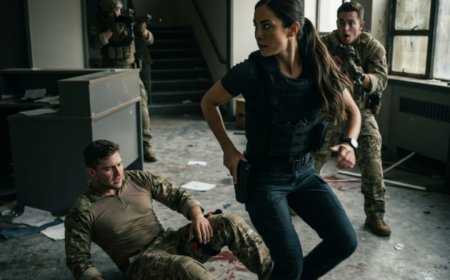 "She dropped her medic bag and reached for her sidearm instead — that's when the SEALs who'd been laughing at 'the tiny corpsman' finally understood why her last name was Rodriguez. Then the shooter on the stairwell made the mistake of thinking she was just a healer. Two shots later, the base commander asked one question that changed everything about her career."