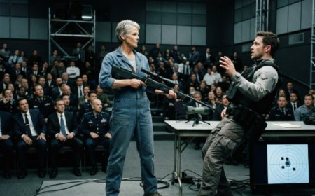 "You pathetic old hag," he spat at the 54-year-old janitor who was just trying to mop the floor in peace. Derek Cole grabbed her arm in front of the entire corporate showcase, humiliating her for a mistake she didn't make. Then she took his rifle in one fluid motion, fired three perfect shots through a single hole at 400 meters, and whispered something that made the room go silent. What she revealed next about her past — and the classified files she'd discovered while invisible — would expose a conspiracy that had already cost American lives.