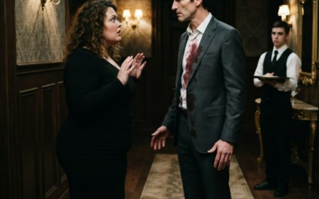 "I thought it was all over when the wine spread across his expensive suit," the plus-size photographer said. The entire ballroom froze, waiting for the feared mafia boss's rage. But instead of punishment, he did the one thing no one had ever seen him do before... and the sound that followed changed everything between them forever.