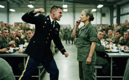 "Just sign here," the Captain sneered, his palm still stinging from the slap he'd delivered across her face in front of 200 soldiers. He thought he'd won, that he'd shown everyone who was in charge. Then his phone rang and he walked into a room with three generals who looked at him like he was already dead. They didn't yell—they just told him the name of the woman he'd hit and watched his entire world collapse in a single sentence.