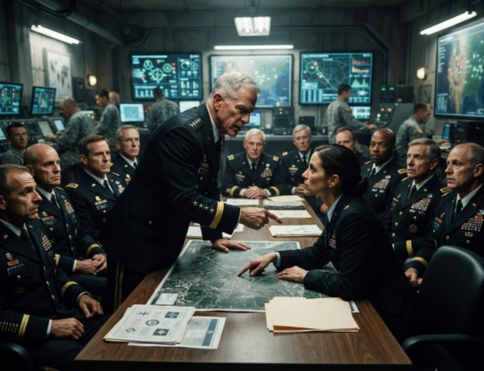 "Get this woman out of my room," General Caldwell said as the satellite image hit Olivia Grant's cheek. She didn't flinch. She stood against the wall with her folder, watching the clock tick toward 2:17. The convoy would roll at 3:30. She'd submitted three reports over 14 days — all closed. Then the western observation channel flickered once. Then twice. Then a voice came through the static... and everything changed.